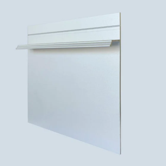 FD-07.2 плинтус скрытый с рефленой стенкой анодированный серебро 102х14,5х2050