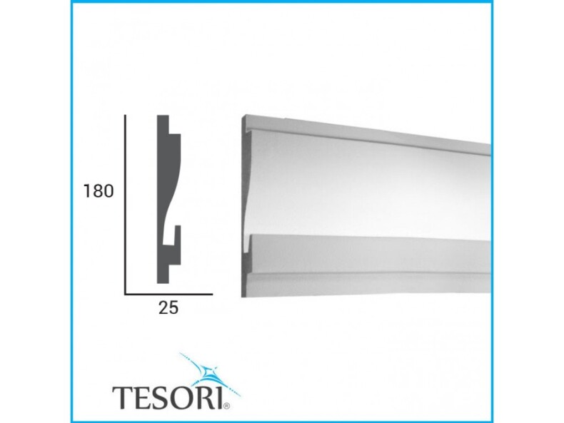 Tesori KD 404  Карниз для подсветки из полистирола 180*25