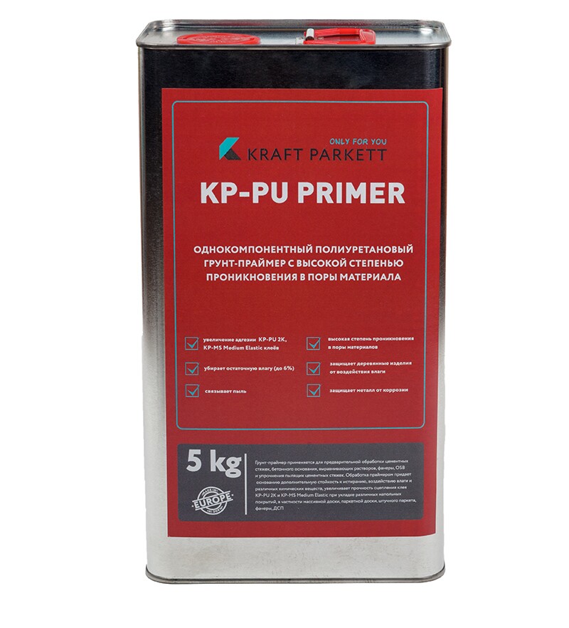 Грунтовка однокомпонентная полиуретановая KraftParkett KP-PU Primer 5 ...