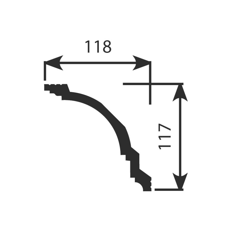 Карниз kx004, 117х118, ЭКОПОЛИМЕР