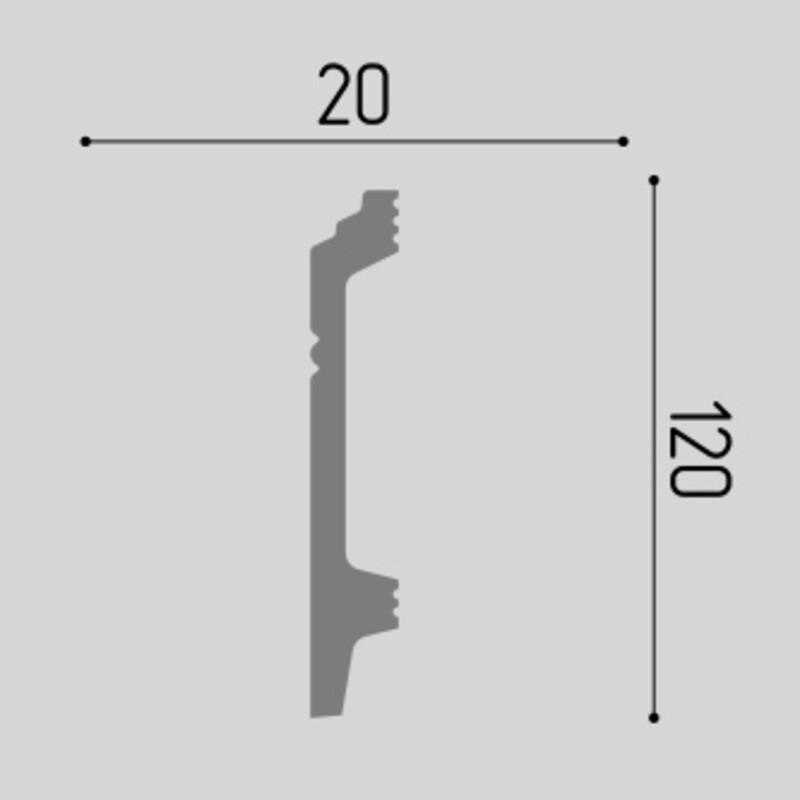 Плинтус напольный де багет н120