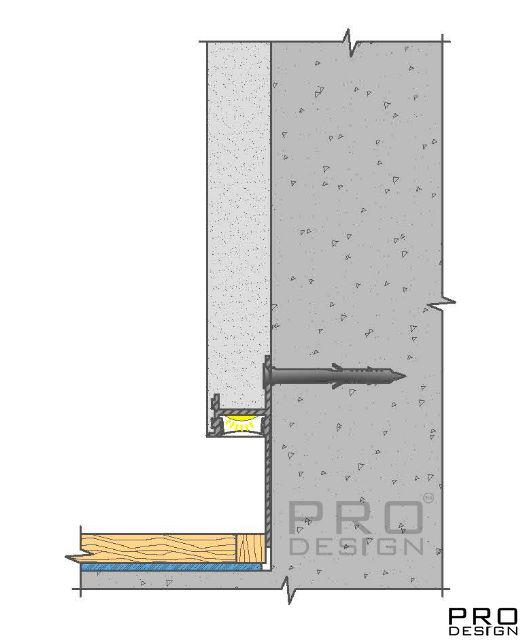 Теневой плинтус скрытого монтажа pro design грунт под покраску