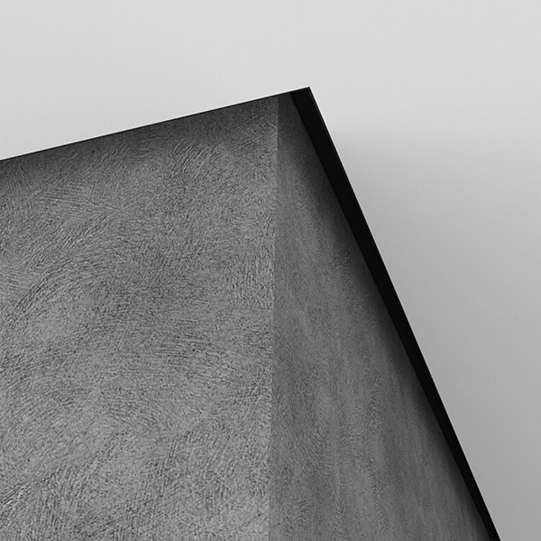 FD-08 теневой потолочный профиль алюминиевый черный RAL9005 муар шагрень